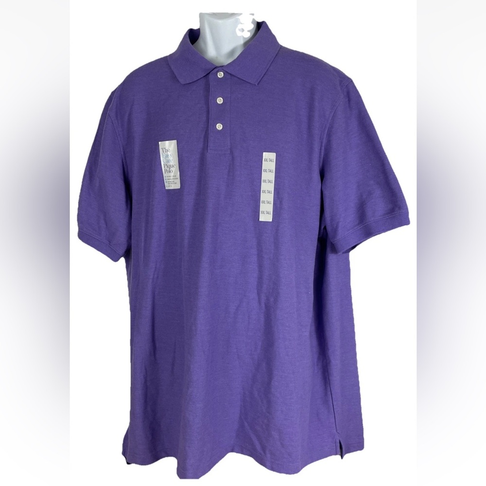 Croft & Barrow Easy Care Men’s 2XLT Pique  Polo Shirt Big & Tall UPF 15+ Purple